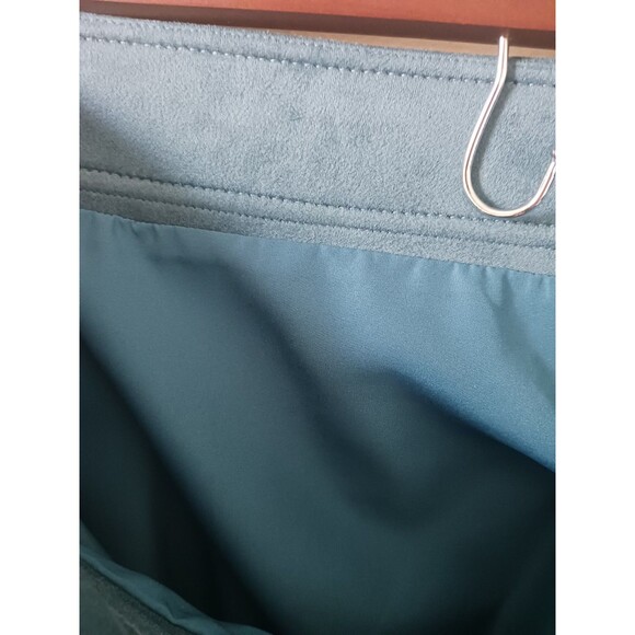 Ann Taylor Loft A Line Faux Suede Teal Blue Mini Skirt Lined Size 6 - Picture 6 of 7
